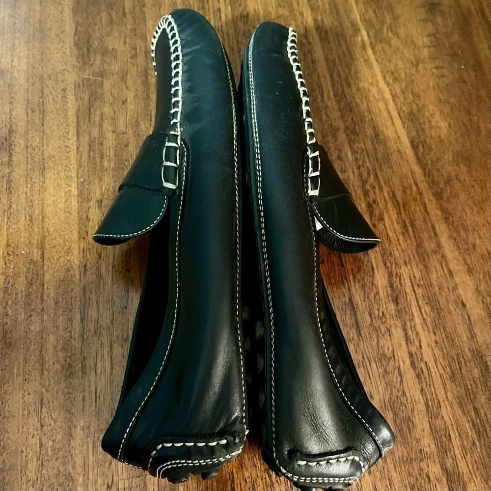 Cole Haan Men's Sz 11 D Black Leather Penny Driver Driving Style Loafer